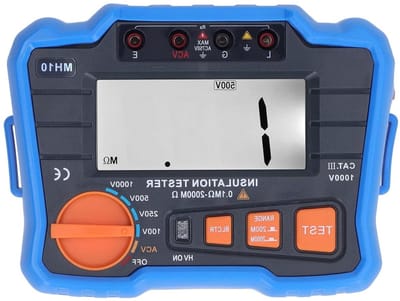 Digitale Megohm Meter - Isolatiemeter - Isolatie Meten - Automatische Ontlading - 20 x 18 x 8 cm - Blauw