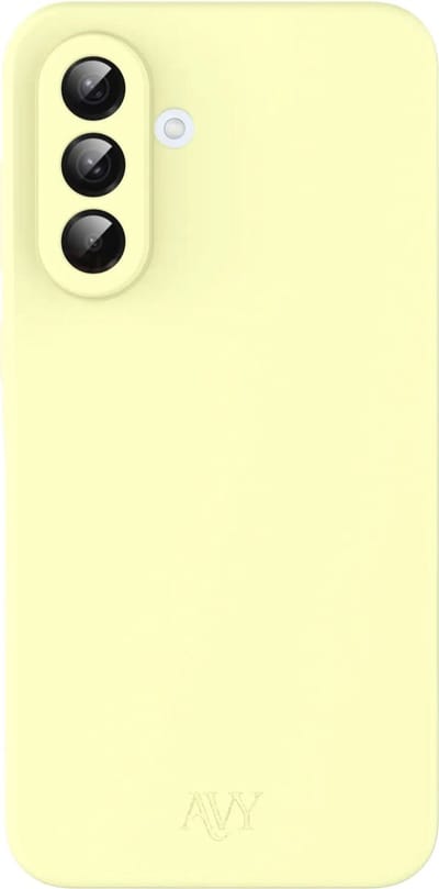 AVY Hoesje geschikt voor Samsung Galaxy A56 / A36 | Compatibel met MagSafe | Back Cover | Liquid Silicone | Comfortabel in de Hand | Butter Yellow