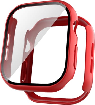 EP Goods - Full Cover/Hoesje - Screen Protector - Geschikt voor Apple Watch Series 10 & Series 11 - 42mm - Hardcase - Protection - Rood