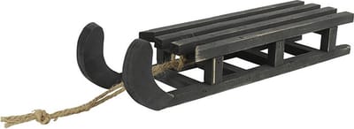 Slee Milton - Decoratieve slee - Medium zwart - L 12cm - B 46 cm - H10CM