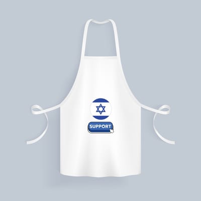 Akyol - support israël Keukenschort - Israël - mensen die liefde willen geven aan israel - degene die van israël houden - supporten - oorlog - verjaardagscadeautje - gift - geschenk - kado - 82 bij 71 cm