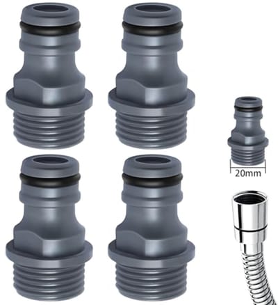 Kraanconnector 1/2 inch - 4 stuks Tuinslang Koppeling Nippel