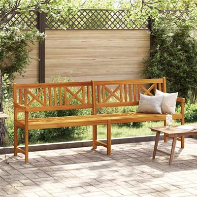 vidaXL - Tuinbank - Bruin - 220 - x - 56 - x - 90cm - Massief - acaciahout