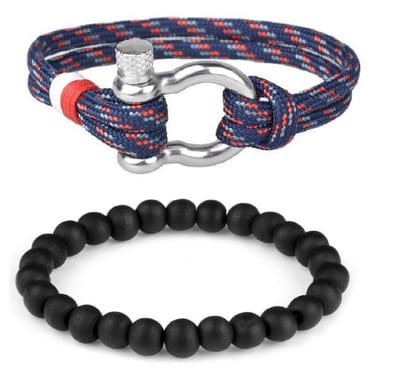 Di Lusso Heren armbandenset nylon en hout
