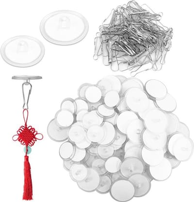 Zelfklevende plafondhaken transparant - 80 stuks 2 cm 3 cm - met vlaggenmastclips - voor lichtdecoraties plafond badkamer keuken plafondhaak zelfklevende