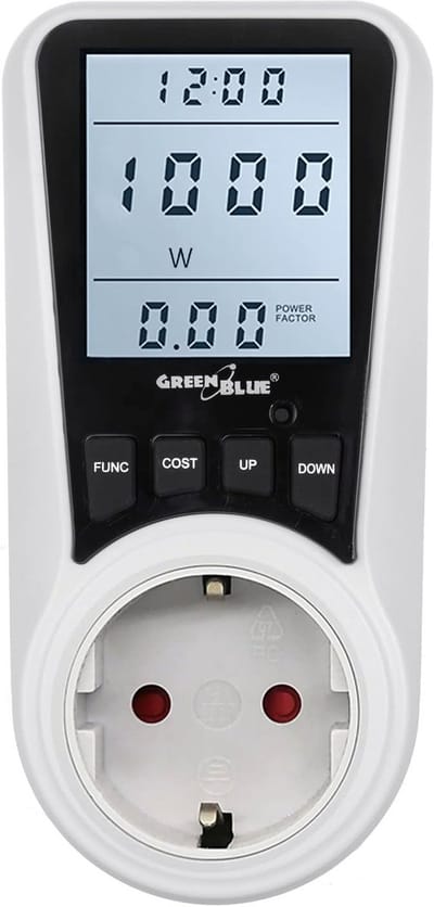 Professionele Wattmeter voor Elektriciteitsverbruik Met Stopcontact