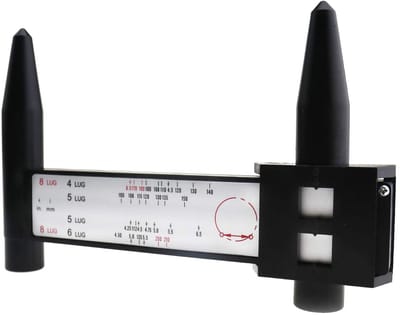 Dailygoods- Wielbout Gauge Handtool - Snelle Meting - PCD Gauge - Draagbaar - Lichtgewicht - Afmetingen 17,5x11,7x1,6 cm - Boutmeter