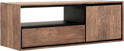 24Designs Metropole Hangend TV-Meubel Klein - B115 X H40 Cm - Teakhout