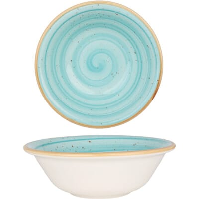 Bonna Kommetje - Aqua - Porselein - 16 cm (400 cc) - set van 6