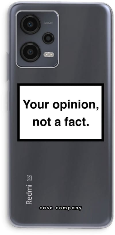 Case Company® - Hoesje geschikt voor Xiaomi Redmi Note 12 hoesje - Your opinion - Soft Cover Telefoonhoesje - Bescherming aan alle Kanten en Schermrand