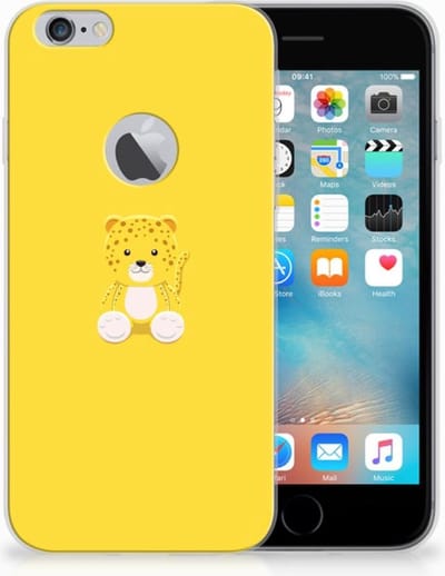 Apple iPhone 6 Plus | 6s Plus Telefoonhoesje met Naam Baby Leopard