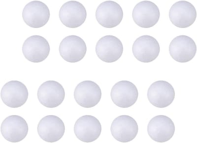 Schuimbollen Knutselballen - Piepschuim Ballen - Creatieve Projecten - Massief Rond - 6 CM - Wit