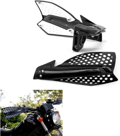 Handlebar Bescherming voor Motorfietsen - 22mm Winddichte Handguards voor Motocross en Scooters, Veiligheidsuitrusting (Zwart)