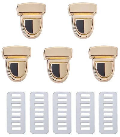 WiseGoods Premium 10 Metalen Tas Sluiting - Drukslot Tas - Slot Voor DIY Tassen - Reparatie & Hobby Tas - Hardware - Goud