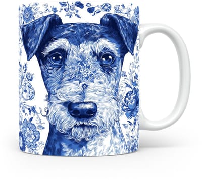 Mok Airedale terrier Beker voor koffie of tas voor thee, cadeau voor dierenliefhebbers, moeder, vader, collega, vriend, vriendin, kantoor, opa, oma, hond, kerst, sinterklaas, verjaardag