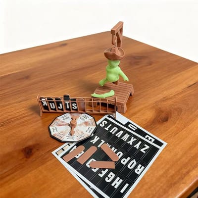 Nieuw Magnetisch Galgenpuzzel Woordspel Hanger Familiebijeenkomst Speeltje Kerst brown