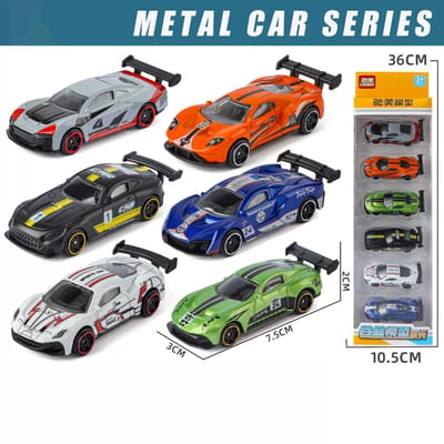 Schaal 1:64 Sportwagen Serie Legering Diecast Speelgoed Miniatuur Auto Verzamelen Modellen Set Naar voren schuiven Rubberen Banden Kerstcadeaus voor Kinderen