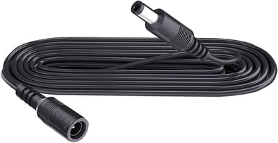 Verlengkabel DC - Stroomkabel Adapter - Apparaten Aansluiten - 5.5mm x 2.1mm Connector - 1 Meter - Zwart
