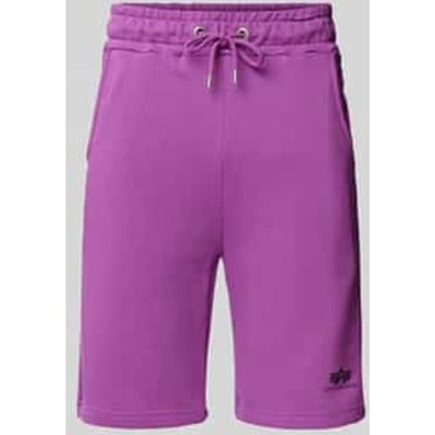 Regular fit sweatshorts met labelprint