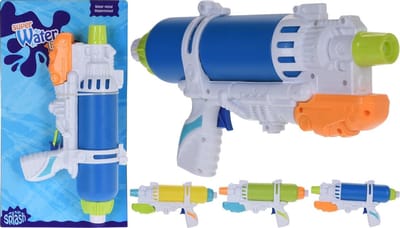 1x Waterpistolen/waterpistool groen/wit van 34 cm kinderspeelgoed - waterspeelgoed van kunststof