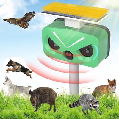 Ultrasoon Kattenafschrikmiddel met Bewegingssensor en Zonne-energie
