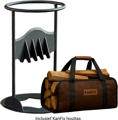 KanFix Houtklover Handmatig - Houtsplijter voor Brandhout & Aanmaakhout - Houtkliever met Kloofwig - Incl. Opbergtas