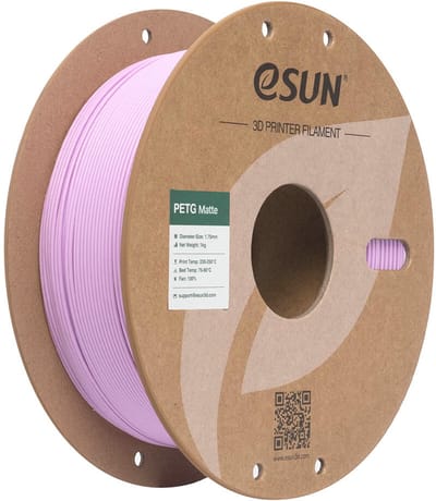 ESUN Matte PETG 2kg 3D-printfilamenten 1,75mm 1kg/rol Kosteneffectieve matte afwerking, instapmodel 3D-printmateriaal geschikt voor buitengebruik, snelle levering