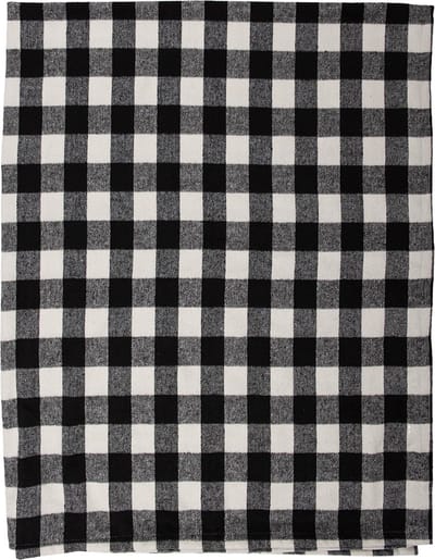 Clayre & Eef Plaid 130x170 cm Zwart Wit Polyester