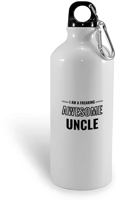 Hacebo® - I am a freaking awesome uncle waterfles - Oom - de meest geweldigste oom - verjaardagscadeau - verjaardag - cadeau - cadeautje voor oom - oom artikelen - kado - geschenk - gift - water fles - 400ML