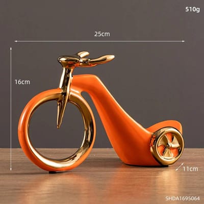 Porte-bouteille de vin en céramique pour vélo Craft Créer Décoration d'armoire à vin de bureau haut de gamme Porte-vin moderne Style contemporain Décoration intérieure