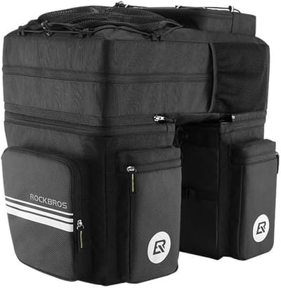 Fiets bagagetassen - Dubbele fietstassen - Fietsbepakking bagagedrager - Multifunctionele 3-in-1 - 48 Liter - Zwart