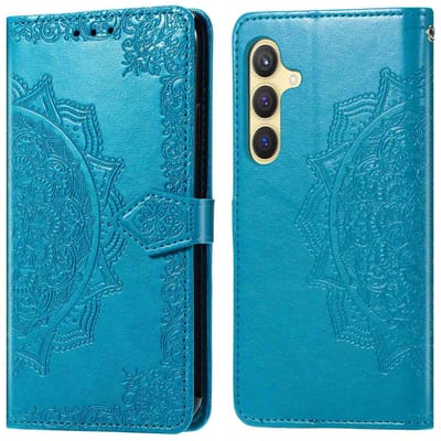 imoshion Hoesje - Geschikt voor Samsung Galaxy S24 / S25 - Mandala Bookcase - Turquoise