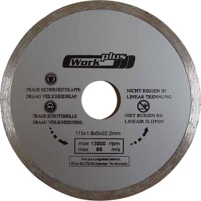 Work-it Diamant Slijpschijf - 115 mm Vol Nat 73525