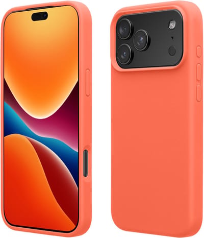 kwmobile telefoonhoesje geschikt voor Apple iPhone 17 Pro Max - Hoesje met siliconen coating - Smartphone case in levendig koraal