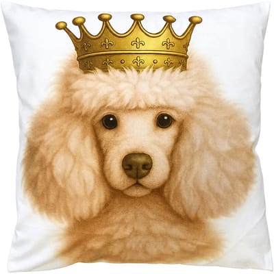 Clayre & Eef Sierkussen 45x45 cm Beige Polyester Hond