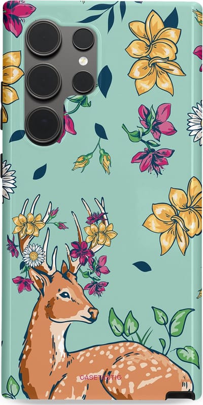 Casetastic Hoesje Geschikt voor Samsung S24 Ultra - Stijlvolle Beschermende Duo-layer Case - Bloemenbronst