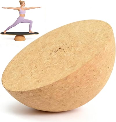 Balansbord voor Fitness en Yoga - Hoogwaardige Korken Trainer voor Volwassenen en Kinderen, Verbeter Stabiliteit en Coördinatie