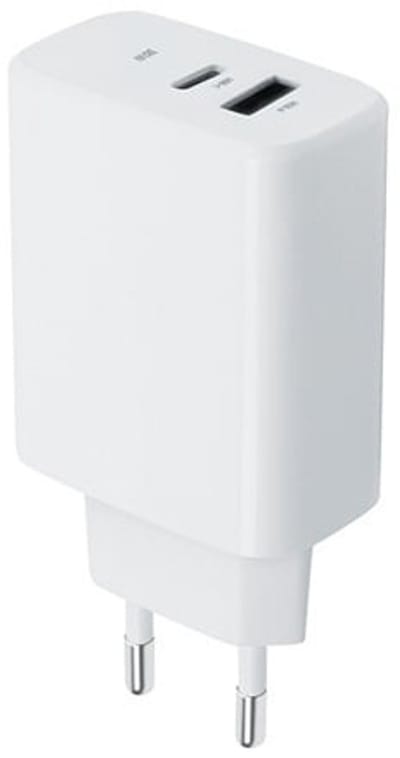 OneOne 30W super snellader met 2 poorten. Witte oplader met USB C en USB A. PD en Quick Charge lader adapter past op Poco X3 Pro, Poco X5, X5 Pro, Poco X6, X6 Neo, X6 Pro, Poco X7, X7 Pro, Turbo 3, Poco Turbo 4, Poco Pad, Poco M7 Pro, Xiaomi