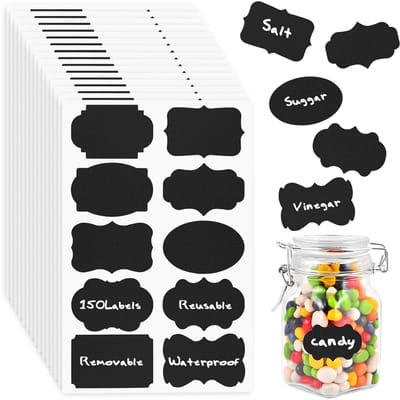 Ynkkvre -10 x Krijtbord sticker | Krijt sticker | Krijtsticker | Keukenlabel | Schoolbord label | Schoolbord sticker | Krijtbordsticker | Keuken etiketten |