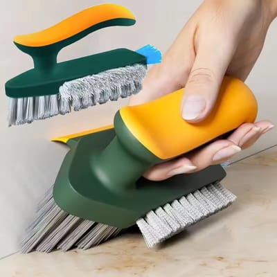 4-in-1 Schoonmaakborstel – Voegenborstel – Glasreiniger – Hoek- & Groevenreiniger – Antislip Handvat