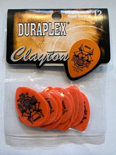 Clayton - Duraplex - small teardrop plectrum - 0.60 mm - 12-pack