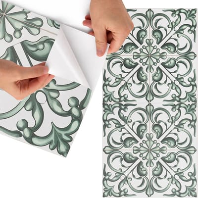 Tulup Meubelfolie - Groene elegantie Wrapfolie Keuken - 75x150 cm - Groente Meubelfolie - Meubel Wrap Folie - Retro Meubelfolie - Plakfolie Meubels - Keuken decoratie - Achtergronden en patronen
