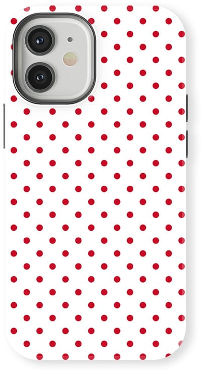 Polka Dots Hoesje geschikt voor iPhone 12 | Geschikt Voor Mag | Stippen Design Backcover geschikt voor iPhone 12 Cherry Dots