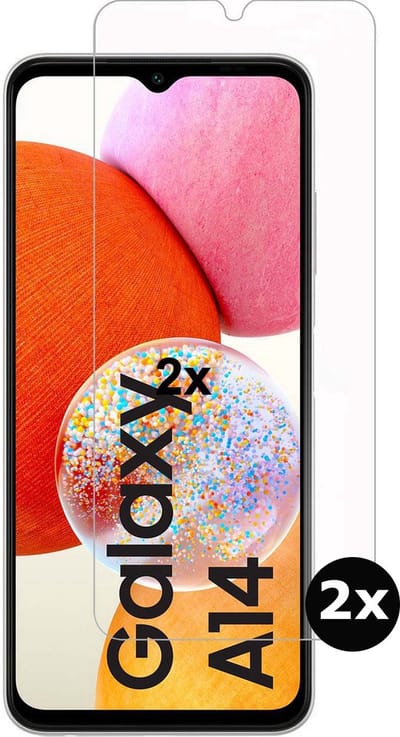 Samsung Galaxy A14 screenprotector gehard glas tempered glass - 2 Stuks