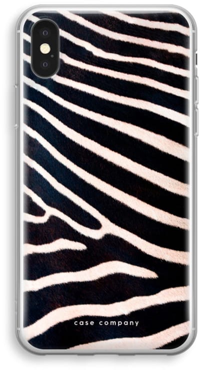 Case Company® - Hoesje geschikt voor iPhone XS hoesje - Zebra - Soft Cover Telefoonhoesje - Bescherming aan alle Kanten en Schermrand