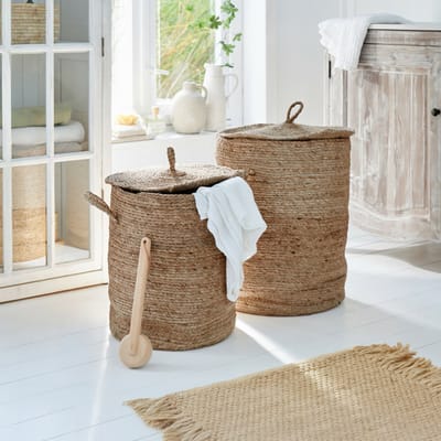 LOBERON Wasmand set van 2 Kory bruin