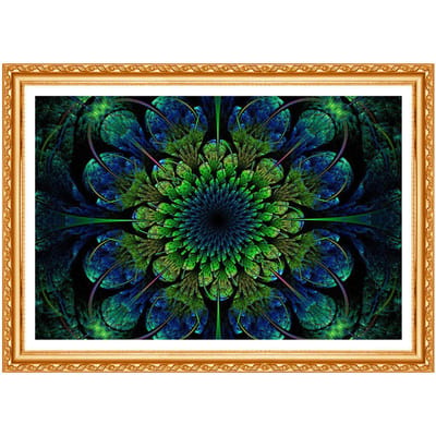 Diy Diamond Painting Mooi Patroon Bloem Volledige Diamond Borduursteek Handwerk Home Decor 20X30CM blue