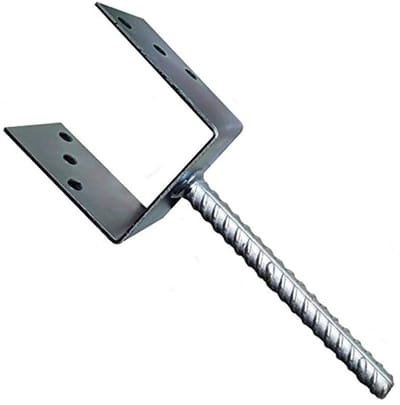 Heavy Duty Hekpaal Ondersteuningsbeugels - U Type Betonbeugels voor Pergola's
