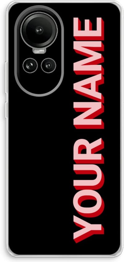 Gepersonaliseerd - Case Company® - Hoesje geschikt voor Oppo Reno 10 hoesje - Namecase - Soft Cover Telefoonhoesje - Bescherming aan alle Kanten en Schermrand