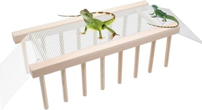 Hangbed hangmat schommel houten lizard bed - zomerbed voor reptielen - baarddraken luipaard gekko - 31 x 13 x 10 cm